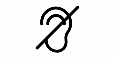 Grafika z symbolem ucha. 