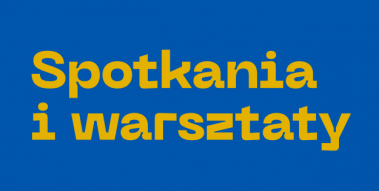 Graphic with a blue background and yellow lettering with the name of the event series.