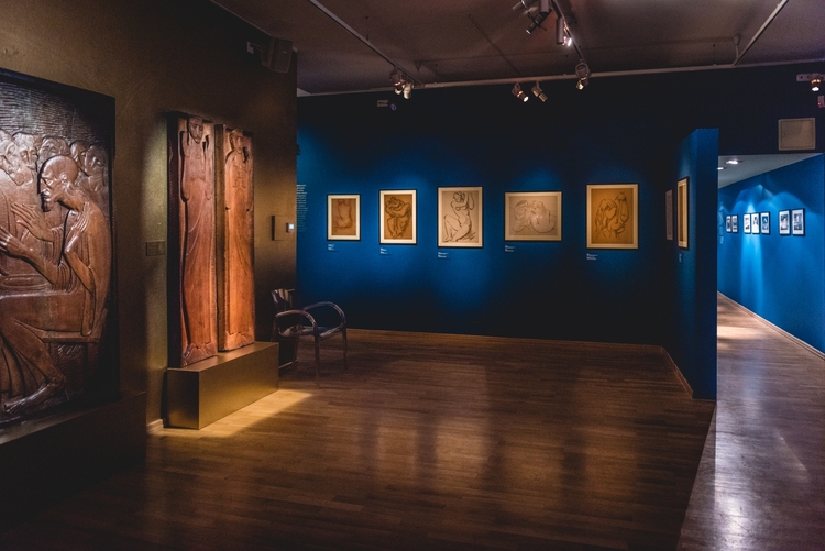 Przestrzeń wystawy Adriatycka epopeja. Ivan Meštrović w Galerii MCK, fot. Klaudyna Schubert
