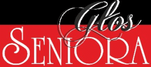 Logo magazynu Głos Seniora - tytuł zapisany na czarno-czerwonym tle