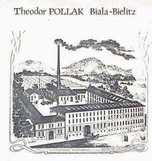 Winieta jednej z dwóch bialskich fabryk Theodora Pollaka.
