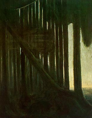 M.K. Čiurlionis, obraz Szmer lasu, 1904.