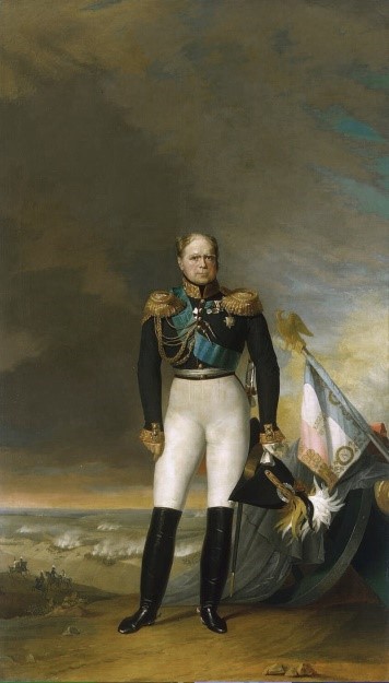 Portret Wielkiego księcia Konstantego Pawłowicza, naczelnego wodza wojsk polskich i gubernatora wojskowego Królestwa Polskiego.