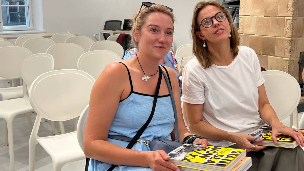 Doktor Żanna Komar podczas spotkania w Iwano-Frankiwsku